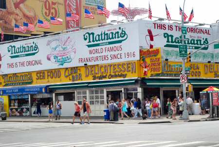 Nathan's Hot Dog Coney Island Brooklyn