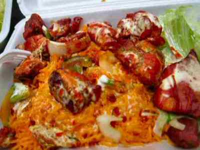 Biryani Food Cart  Chicken Tikka - DirtCheapNYC.com