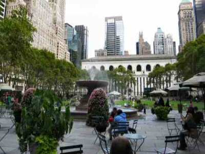 Free Electric Outlets in Bryant Park NYC