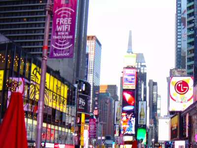 Free WiFi Board in Times Square