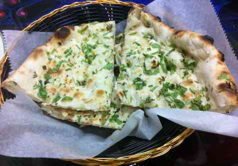 Garlic Naan at Jackson Heights Food Court NYC