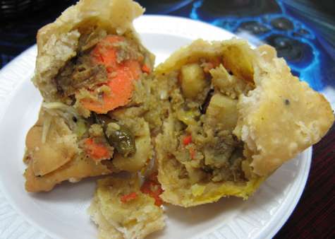 Awful Samosa at Jackson Heights Food Court, NYC