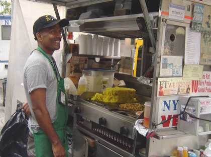 Thiru Kumar of NYC Dosas @ Washington Square - Masala Dosa © DirtCheapNYC.com